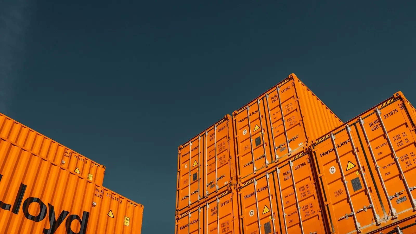 Commercial goods and containers prepared for international transport